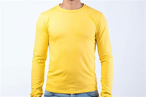 Premium AI Image | Yellow Long Sleeve TShirt Mockup for Casual and ...
