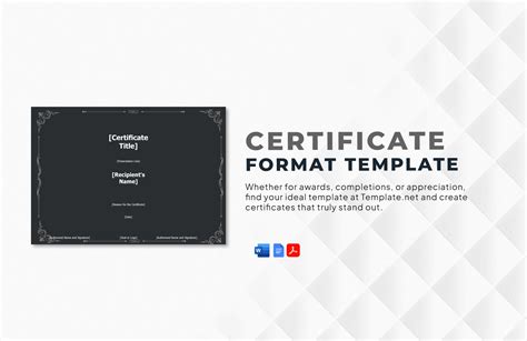 Portrait Certificate Template in Word, PSD, Publisher - Download ...