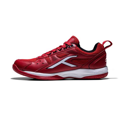 HUNDRED Raze Non-Marking Cushion Badminton Shoe (Red:White:Black, 5UK ...