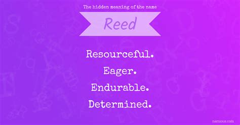 The hidden meaning of the name Reed | Namious