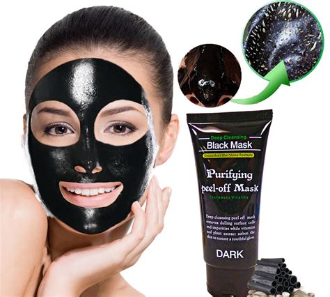 Black Bamboo Charcoal Peal Off Face Mask - Deep Cleansing Facial ...