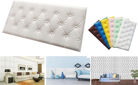 FLETIX 3D Self Adhesive Foam Wallpaper Panels for Walls Living Room ...