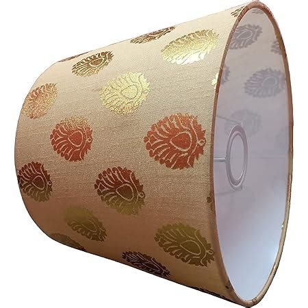 Buy Rdc Round Pleated Cream with Frills Lamp Shade (12 Inches, Cream ...