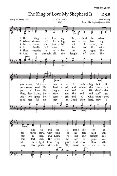 The King Of Love My Shepherd Is - Hymn Lyrics and Info