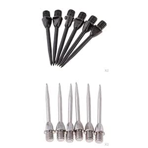 BNF® 24 Pieces Darts Steel Tip Replacement Points- Standard 2BA Thread ...