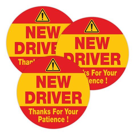 KREEPO New Driver Thanks for Your Patience! Safety Sign Vinyl Sticker ...