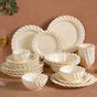22 Piece Luxury Dinner Set in Cream Color For 6 Online | Nestasia