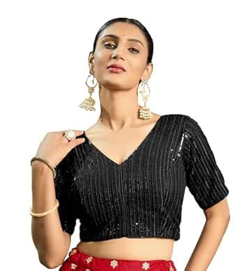 Buy Vihu Fashion Women's Indian Ethnic Wear Designer Silver Sequence ...