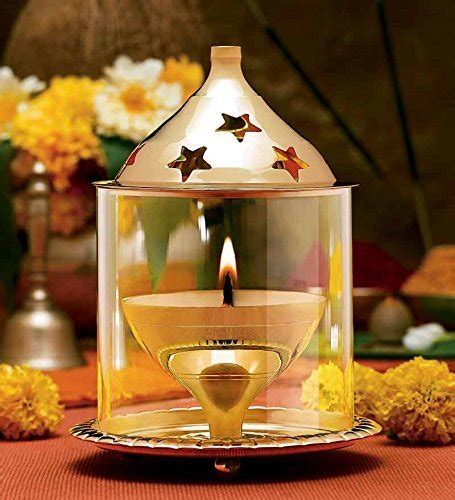 Buy Rudraksham Creations Pure Brass Akhand Diya Tea Light Holder ...