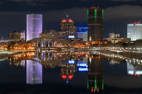 Early Morning Photo Of The Rochester Ny Skyline Just Before Sunrise ...
