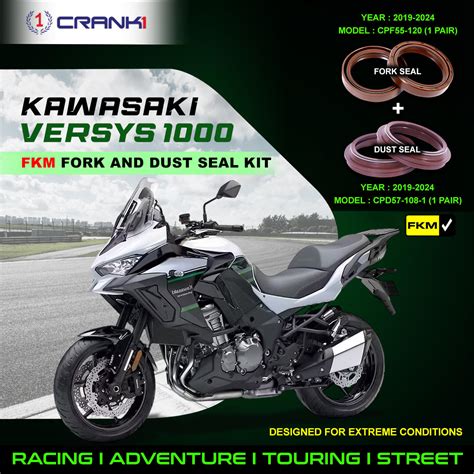 Fork And Dust Seals Kit For Kawasaki Versys 1000 (2019-2024) - CRANK1 ...