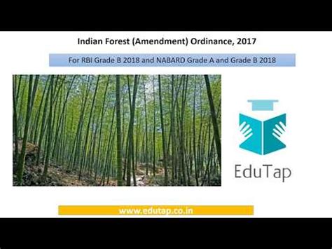 Indian Forest Amendment Ordinance 2017 explained for RBI and NABARD ...