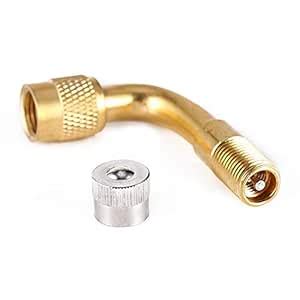 90 Degree Air Tyre Valve Stem Extension Extender, Brass Air Tyre Valve ...