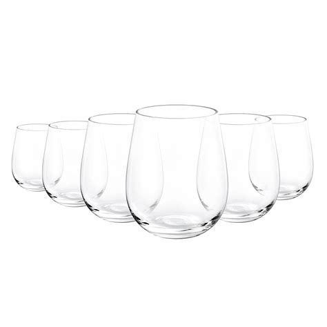 KX-WARE Unbreakable 18-ounce Acrylic Stemless Wine Glasses, set of 6 ...