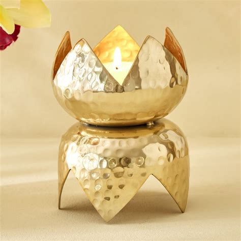 Buy Corsica Kamal Metal Hammered Votive Holder - Large from Corsica by ...