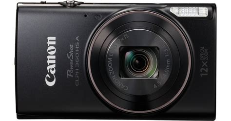 Canon PowerShot ELPH 360 HS A Digital Camera (Black) 7280C001
