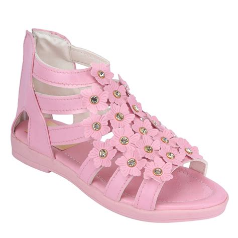 Buy LNG Lifestyle Girls Zip Casual Sling Back Gladiator Sandals With ...