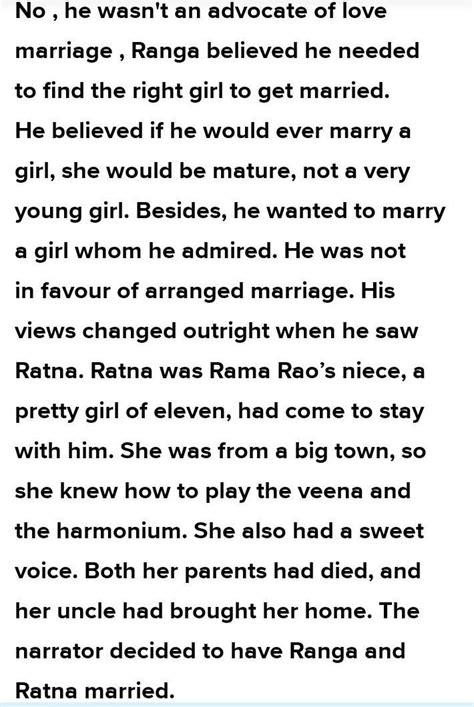 what kind of marriage ranga want? - Brainly.in