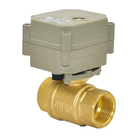 Buy Two Way Five-Wires Control Normally Closed Brass 34" ACDC9-24V ...