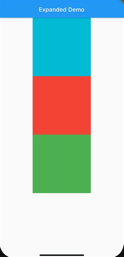 Flutter Expanded Widget 的图像结果