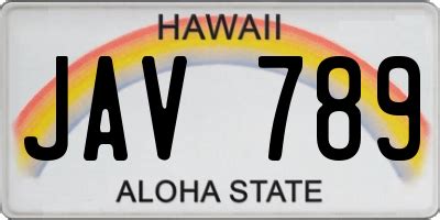 HI: JAV 789 license plate - Rate driver! - rate-driver.com