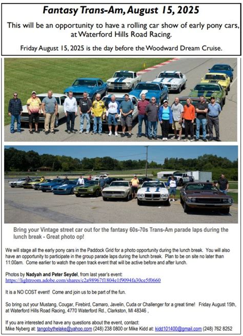 Michigan Fantasy Trans Am Event 2025, Waterford Hills Racetrack, 15 ...
