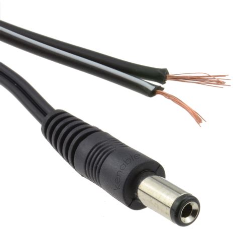 2.1mm x 5.5mm Male DC Plug to Bare Ended Power Cable 1.5m/2m/3m/5m | eBay