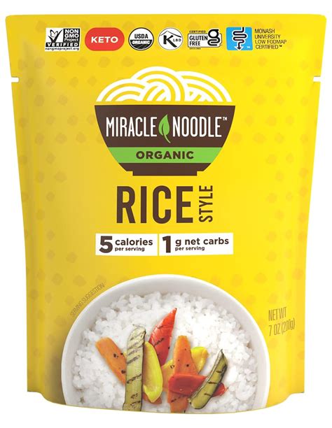 Amazon.com : Miracle Noodle Organic Rice Ready to Eat, 7 Oz (Pack of 6 ...