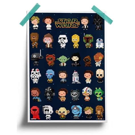 Star Wars: 8-Bit Characters - Star Wars Official Poster - www ...