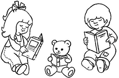 Reading Coloring Pages 的图像结果