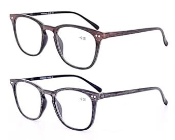 AMILLET Amillet 2 Pack Reading Glasses with Spring Hinge Readers for ...