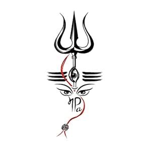 ORDERSHOCK Maa Paa With Mahadev Eye Trishul Tattoo Temporary Tattoo ...