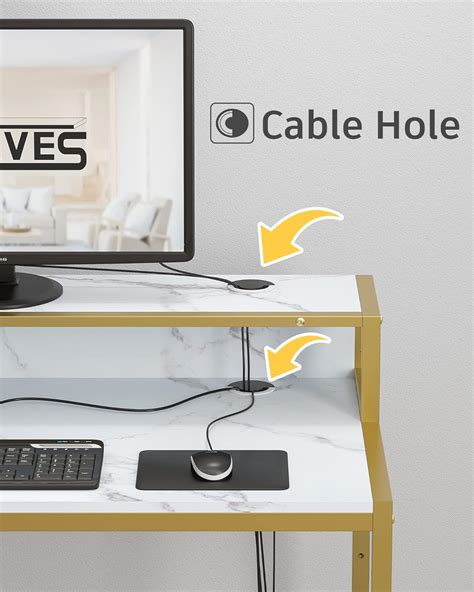 Teraves Computer Desk with 5 Tier Shelves,Reversible India | Ubuy