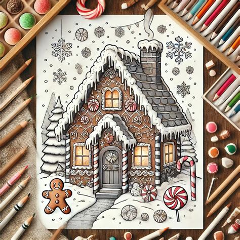 Gingerbread House Coloring Ideas