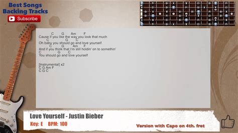 Justin Bieber Love Yourself Guitar Chords - Sheet and Chords Collection