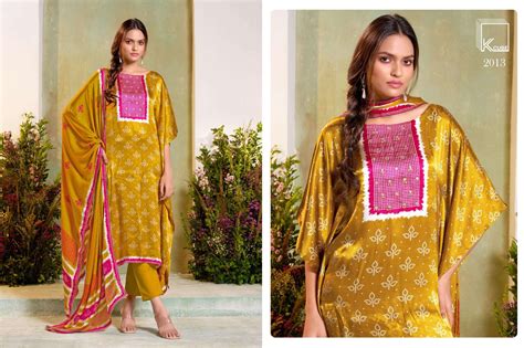 K CUBE RAJVIKA SILK PRINTED WITH HAND WORK DESIGNER SUITS AT BEST ...