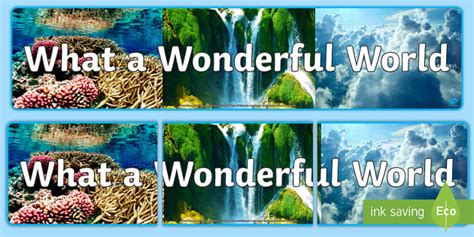 What a Wonderful World Photo Display Banner (teacher made)