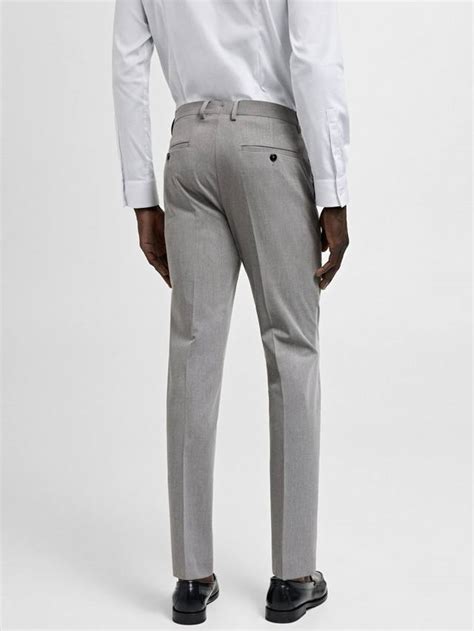 Mango Paris Super Slim Fit Trousers, Grey
