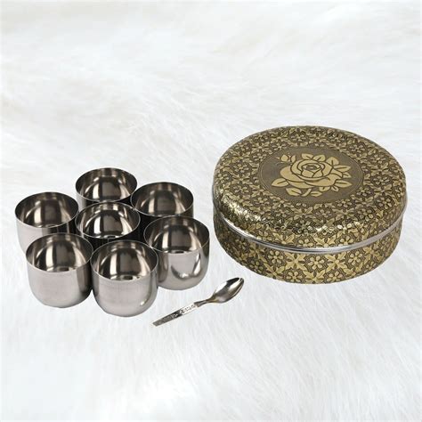 Spice Set Stainless Steel | Kitchen Masala Box Set for Cooking