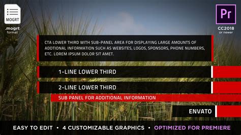 Clean Lower Thirds MOGRT for Premiere - MotionRevolver