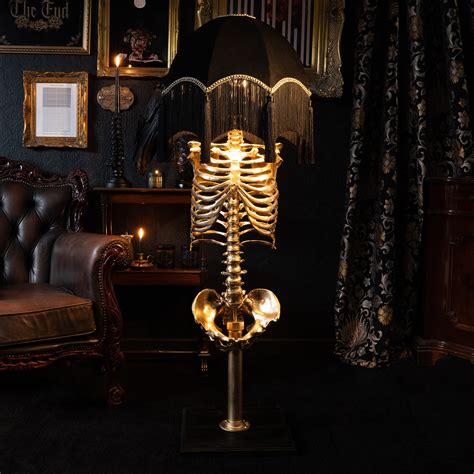 The Gold Skeleton Floor Lamp - Enid Baroque Edition by The Blackened T ...