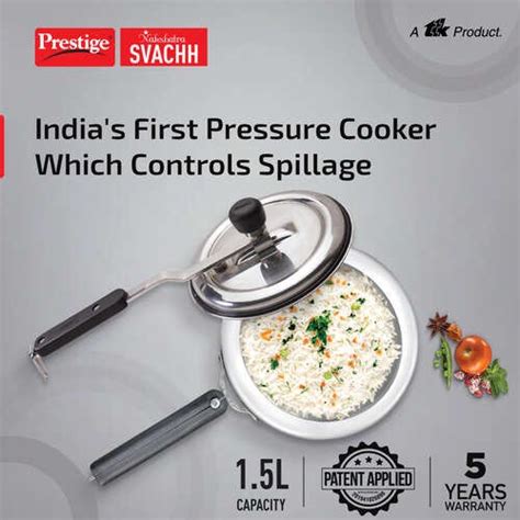 Prestige Nakshatra Svachh Aluminium Spillage Control Pressure Cooker ...