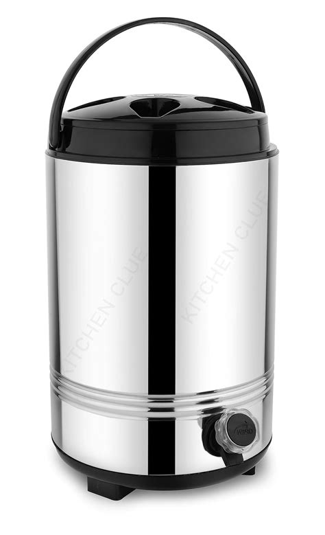KITCHEN CLUE Stainless Steel Hot and Cold Water Jug 10 Liters, Silver ...