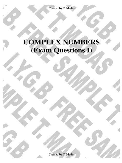 Image result for Complex Numbers Problems Fe Exam