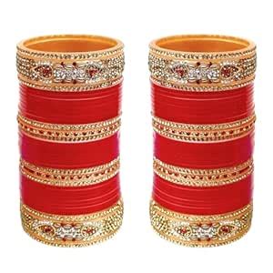 Buy Lucky Jewellery Bridal Bangle Set Dhanteras/Diwali/Bhai Dooj ...