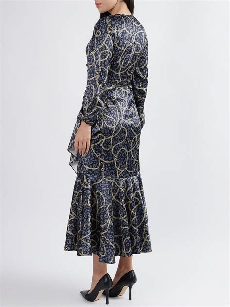Shop Iconic Women Printed V Neck Full Sleeves Dress Online – Iconic India