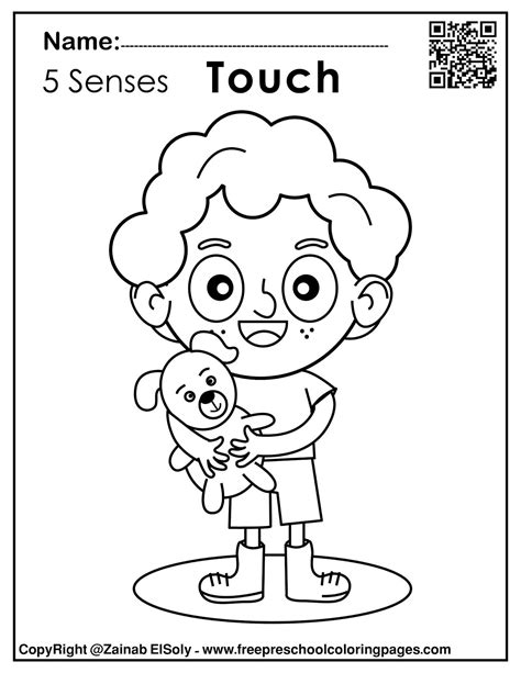 5 Senses Coloring Pages Sketch Coloring Page