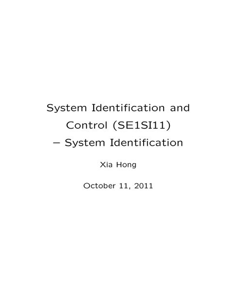 Image result for System Modeling and Identification