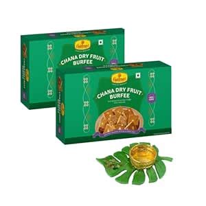 Haldiram’s Chana Dry Fruit Burfi Pack of 2 (500g) | Premium Indian ...