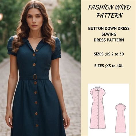 Image result for Button Front Dress Free Patterns